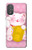 W3025 Pink Maneki Neko Lucky Cat Case Cover Custodia e Flip Case per Motorola Moto G Power 2022, G Play 2023