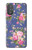 W3265 Vintage Flower Pattern Case Cover Custodia e Flip Case per Motorola Moto G Power 2022, G Play 2023