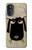 W2826 Cute Cartoon Unsleep Black Sheep Case Cover Custodia e Flip Case per Motorola Moto G52, G82 5G