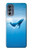 W0843 Blue Whale Case Cover Custodia e Flip Case per Motorola Moto G62 5G
