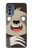 W3855 Sloth Face Cartoon Case Cover Custodia e Flip Case per Motorola Moto G62 5G