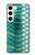 W3414 Green Snake Scale Graphic Print Case Cover Custodia e Flip Case per Samsung Galaxy S23
