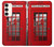 W0058 British Red Telephone Box Case Cover Custodia e Flip Case per Samsung Galaxy S23 Plus