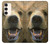 W0840 Grizzly Bear Face Case Cover Custodia e Flip Case per Samsung Galaxy S23 Plus