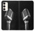 W1672 Retro Microphone Jazz Music Case Cover Custodia e Flip Case per Samsung Galaxy S23 Plus