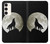 W1981 Wolf Howling at The Moon Case Cover Custodia e Flip Case per Samsung Galaxy S23 Plus
