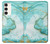 W3399 Green Marble Graphic Print Case Cover Custodia e Flip Case per Samsung Galaxy S23 Plus
