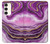 W3896 Purple Marble Gold Streaks Case Cover Custodia e Flip Case per Samsung Galaxy S23 Plus