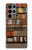 W3154 Bookshelf Case Cover Custodia e Flip Case per Samsung Galaxy S23 Ultra