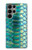 W3414 Green Snake Scale Graphic Print Case Cover Custodia e Flip Case per Samsung Galaxy S23 Ultra
