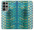 W3414 Green Snake Scale Graphic Print Case Cover Custodia e Flip Case per Samsung Galaxy S23 Ultra