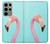 W3708 Pink Flamingo Case Cover Custodia e Flip Case per Samsung Galaxy S23 Ultra