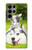 W3795 Kitten Cat Playful Siberian Husky Dog Paint Case Cover Custodia e Flip Case per Samsung Galaxy S23 Ultra