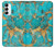 W2906 Aqua Turquoise Stone Case Cover Custodia e Flip Case per Samsung Galaxy A14 5G