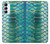 W3414 Green Snake Scale Graphic Print Case Cover Custodia e Flip Case per Samsung Galaxy A14 5G