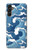 W3751 Wave Pattern Case Cover Custodia e Flip Case per Samsung Galaxy A14 5G