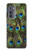 W1965 Peacock Feather Case Cover Custodia e Flip Case per Motorola Edge (2022)