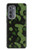 W2877 Green Snake Skin Graphic Printed Case Cover Custodia e Flip Case per Motorola Edge (2022)