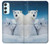 W0285 Polar Bear Family Arctic Case Cover Custodia e Flip Case per Samsung Galaxy A34 5G
