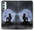 W2668 Mermaid Silhouette Moon Night Case Cover Custodia e Flip Case per Samsung Galaxy A34 5G