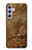 W3456 Vintage Paper Clock Steampunk Case Cover Custodia e Flip Case per Samsung Galaxy A54 5G