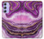 W3896 Purple Marble Gold Streaks Case Cover Custodia e Flip Case per Samsung Galaxy A54 5G