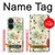 W2179 Flower Floral Vintage Art Pattern Case Cover Custodia e Flip Case per OnePlus Nord CE 3 Lite, Nord N30 5G