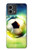 W3844 Glowing Football Soccer Ball Case Cover Custodia e Flip Case per Motorola Moto G Stylus 5G (2023)