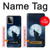 W3693 Grim White Wolf Full Moon Case Cover Custodia e Flip Case per Motorola Moto G Power (2023) 5G