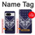 W3357 Navy Blue Bandana Pattern Case Cover Custodia e Flip Case per Google Pixel 8
