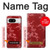 W3817 Red Floral Cherry blossom Pattern Case Cover Custodia e Flip Case per Google Pixel 8