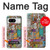 W3879 Retro Music Doodle Case Cover Custodia e Flip Case per Google Pixel 8