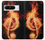 W0493 Music Note Burn Case Cover Custodia e Flip Case per Google Pixel 8 pro