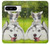W3795 Kitten Cat Playful Siberian Husky Dog Paint Case Cover Custodia e Flip Case per Google Pixel 8 pro