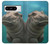 W3871 Cute Baby Hippo Hippopotamus Case Cover Custodia e Flip Case per Google Pixel 8 pro