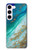 W3920 Abstract Ocean Blue Color Mixed Emerald Case Cover Custodia e Flip Case per Samsung Galaxy S23