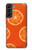 W3946 Seamless Orange Pattern Case Cover Custodia e Flip Case per Samsung Galaxy S22 Plus