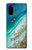 W3920 Abstract Ocean Blue Color Mixed Emerald Case Cover Custodia e Flip Case per Samsung Galaxy S20