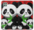 W3929 Cute Panda Eating Bamboo Case Cover Custodia e Flip Case per Samsung Galaxy A22 5G