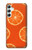 W3946 Seamless Orange Pattern Case Cover Custodia e Flip Case per Samsung Galaxy A34 5G