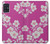 W3924 Cherry Blossom Pink Background Case Cover Custodia e Flip Case per Samsung Galaxy A51 5G