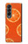 W3946 Seamless Orange Pattern Case Cover Custodia e Flip Case per Samsung Galaxy Z Fold 4