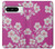 W3924 Cherry Blossom Pink Background Case Cover Custodia e Flip Case per Google Pixel 8 pro