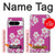 W3924 Cherry Blossom Pink Background Case Cover Custodia e Flip Case per Google Pixel 8 pro