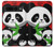 W3929 Cute Panda Eating Bamboo Case Cover Custodia e Flip Case per Google Pixel 7 Pro