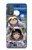 W3915 Raccoon Girl Baby Sloth Astronaut Suit Case Cover Custodia e Flip Case per Motorola Moto G Power 2022, G Play 2023