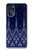 W3950 Textile Thai Blue Pattern Case Cover Custodia e Flip Case per Motorola Moto G 5G (2023)