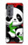 W3929 Cute Panda Eating Bamboo Case Cover Custodia e Flip Case per Motorola Edge (2022)