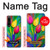 W3926 Colorful Tulip Oil Painting Case Cover Custodia e Flip Case per Sony Xperia 1 IV