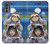 W3915 Raccoon Girl Baby Sloth Astronaut Suit Case Cover Custodia e Flip Case per Motorola Moto G62 5G